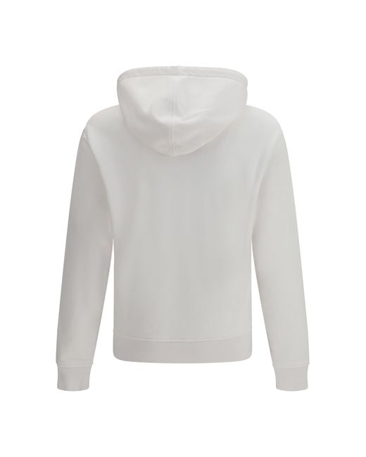 AMI White Ami De Coeur Cotton Hoodie for men