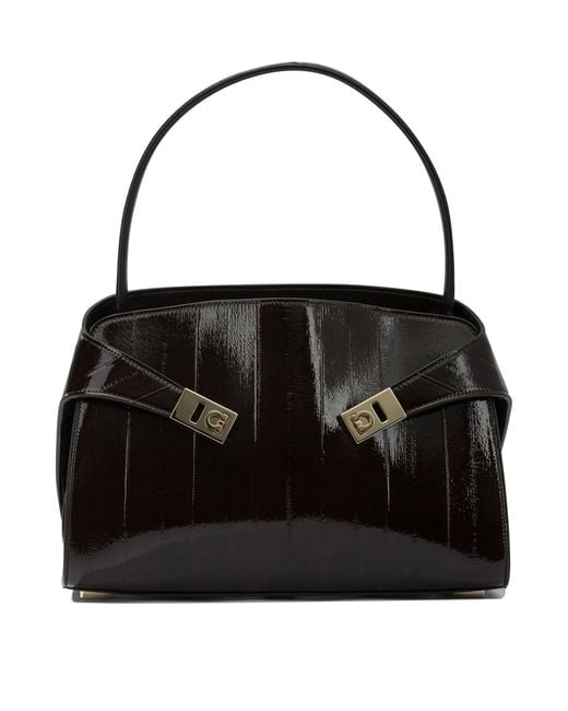 Ferragamo Black Shoulder Bags