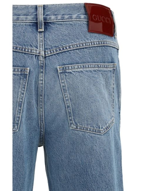 Gucci Blue Slim-Fit Pants for men
