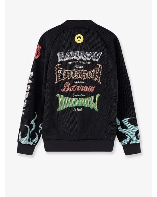 Barrow Black Bomber Jacket Nylon And Mesh for men
