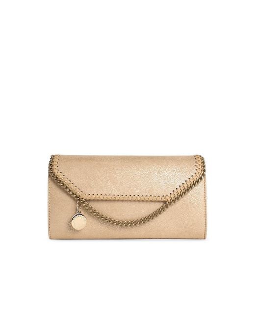 Stella McCartney Natural 'Falabella Continental' 'Shaggy Deer' Wallet