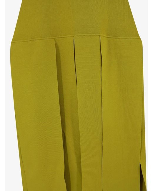 Alaïa Green Textured Viscose And Silk Maxi Dress