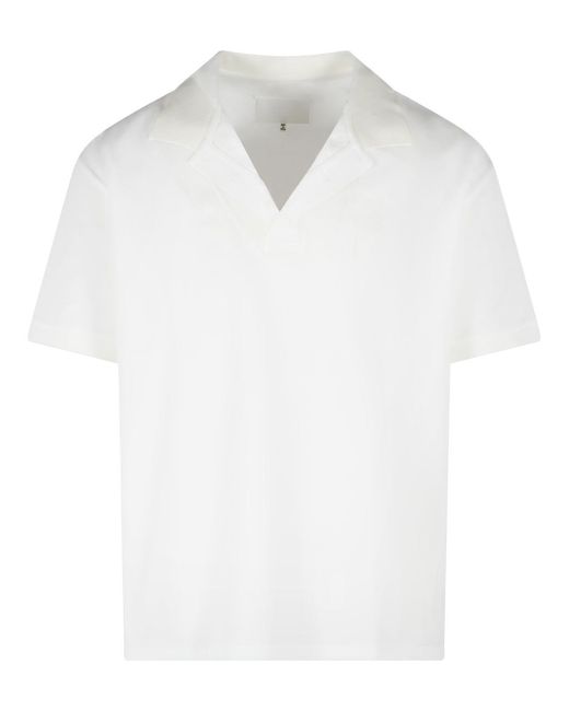 Maison Margiela White Cotton Polo Shirt for men