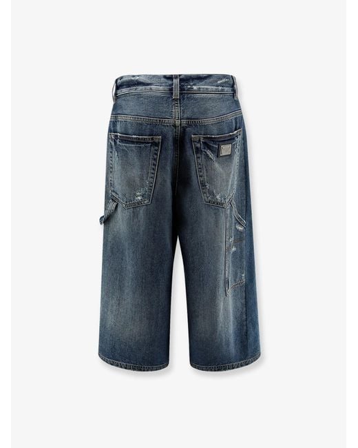 Dolce & Gabbana Blue Denim Bermuda Shorts