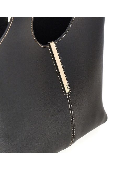 Tod's Black Leather Mini Tote Bag