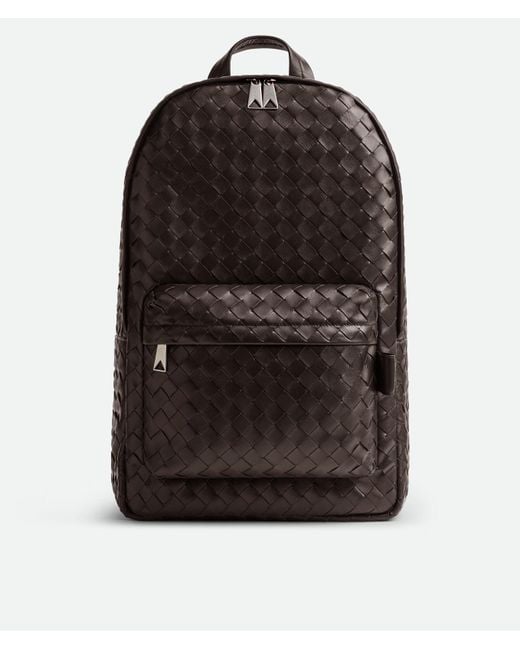 Bottega Veneta Black Intrecciato Backpack for men