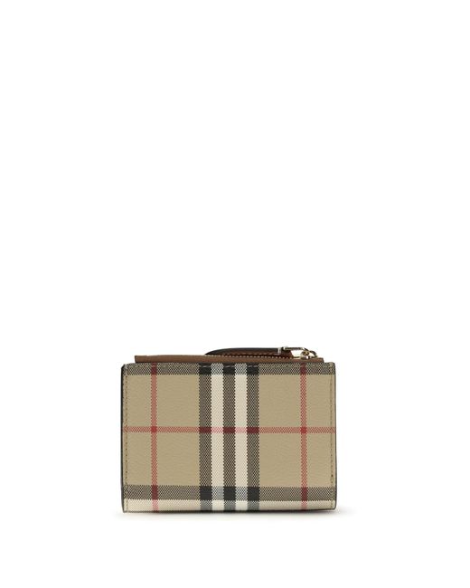 Burberry Multicolor Check Printed Canvas Wallet