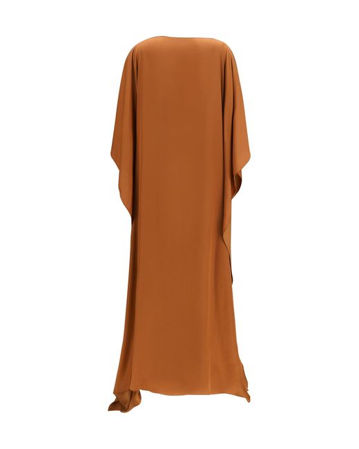 Sa Su Phi Brown Marta Satin Maxi Dress Tan