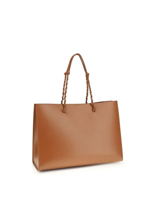 Jil Sander Brown Tangle Tote Bag