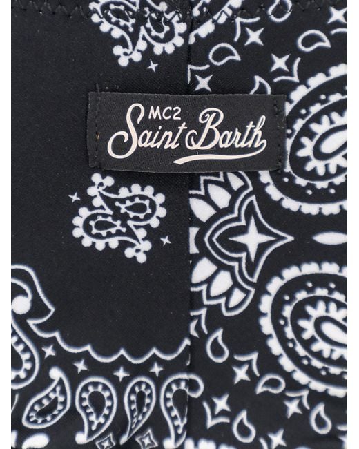 Mc2 Saint Barth Black Stretch Nylon Bikini Bottoms