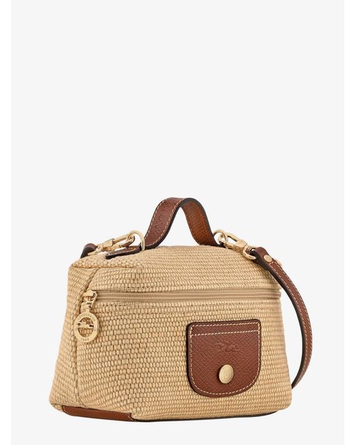 Longchamp Brown Le Panier Pliage Xs Raffia Shoulder Bag