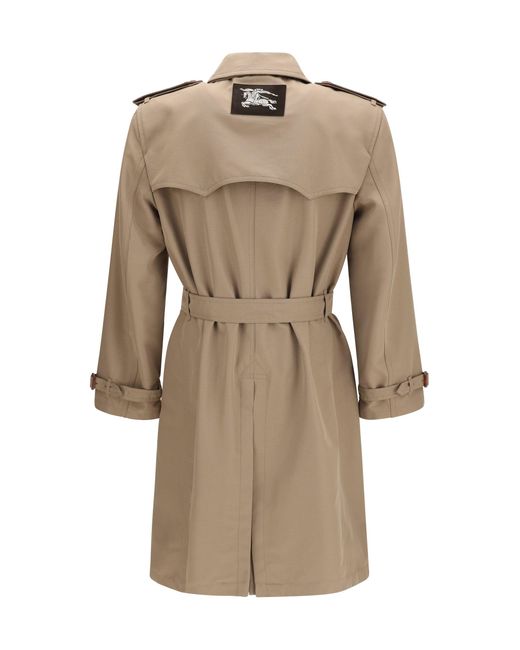 Burberry Natural Double-Breasted Belted Trench for men