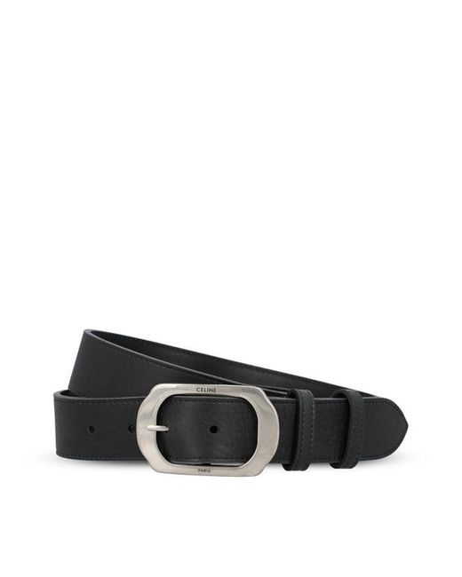 Céline Black Leather Belt for men