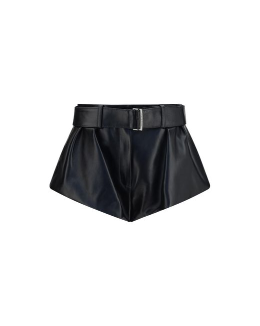 Magda Butrym Black Shorts Flared Leather