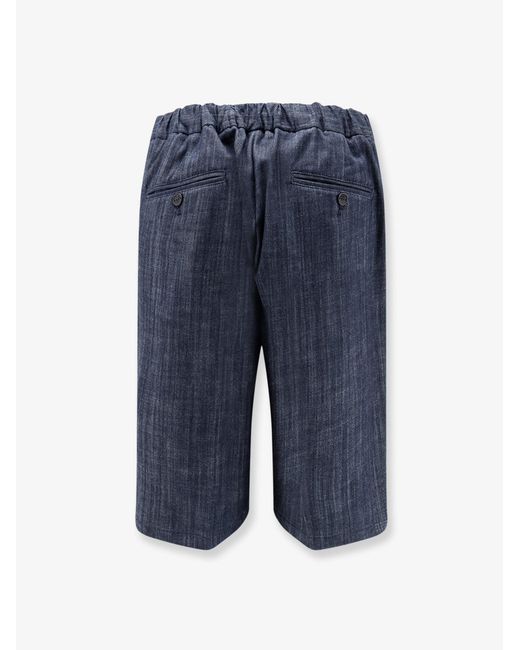Hevò Blue Torre Lapillo Cotton Blend Shorts for men