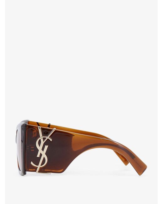 Saint Laurent Brown Blaze Crystal Acetate Sunglasses
