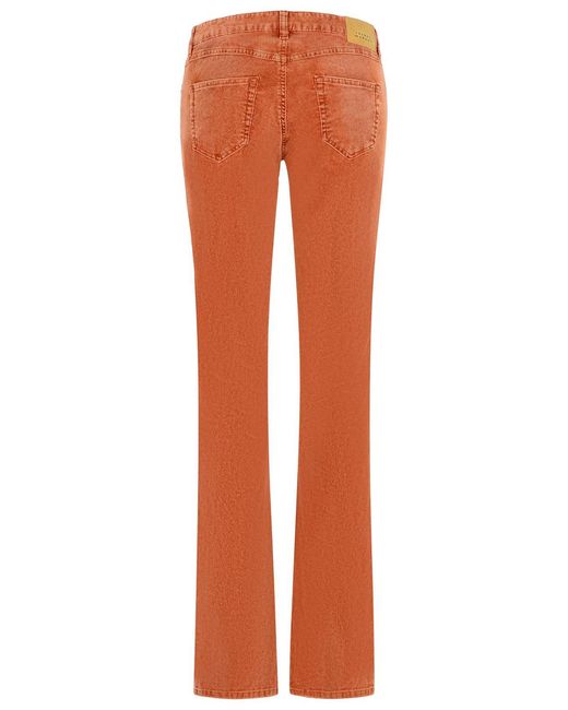 Isabel Marant Orange Rust Cotton Blend Pants