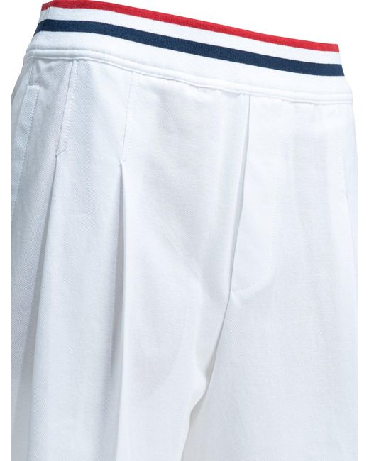 Brunello Cucinelli Blue Formal Cotton Shorts