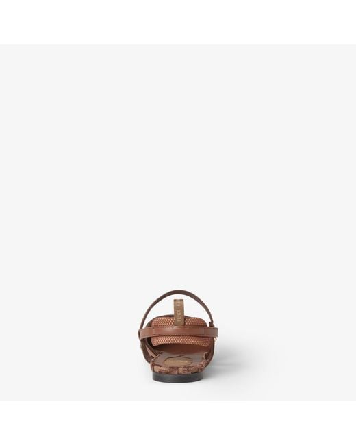Fendi Brown "Colibrì Lite" Slingback Ballets Flat