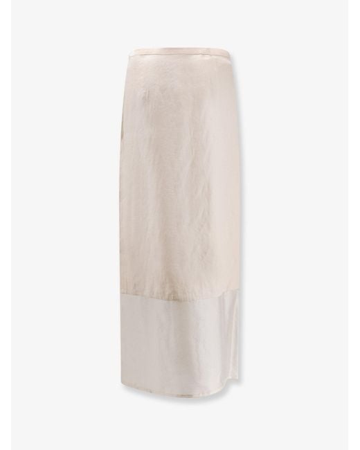 R2W White Amora Linen Skirt