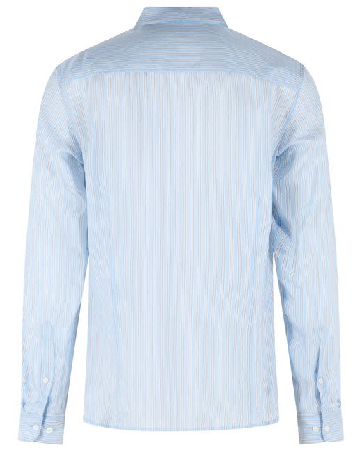 Dries Van Noten Blue 'Carvies' Light Cupro Shirt for men