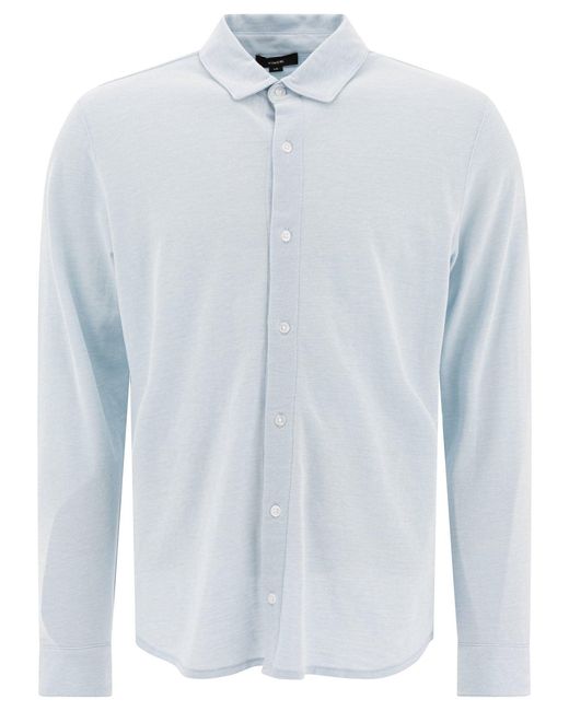 Vince White Cotton Pique Shirt for men