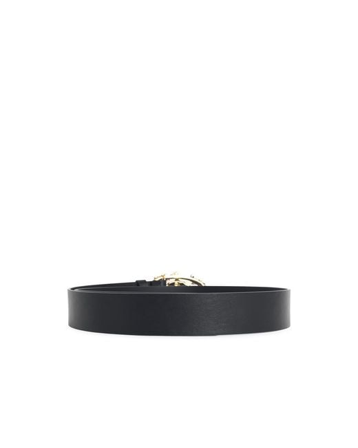 Versace White 'Buckle Crest' Lear Belt for men