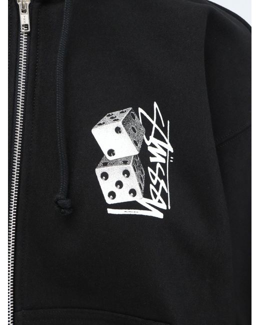 Stussy Black Cotton Sweatshirt for men