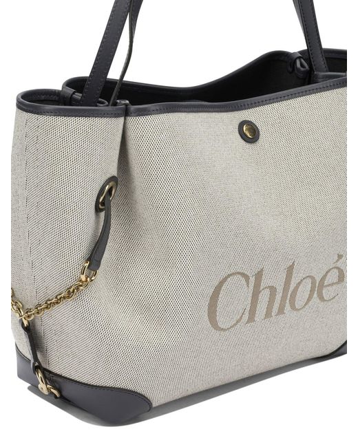 Chloé White "Clover" Large Shoulder Bag