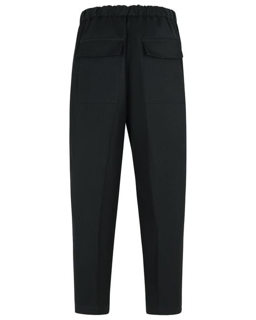 Jil Sander Black Wool Pants for men