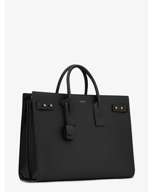 Saint Laurent Black Sac De Jour Large Leather Shoulder Bag for men