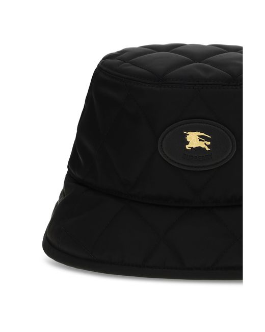 Burberry Black Horseshoe Bucket Hat for men