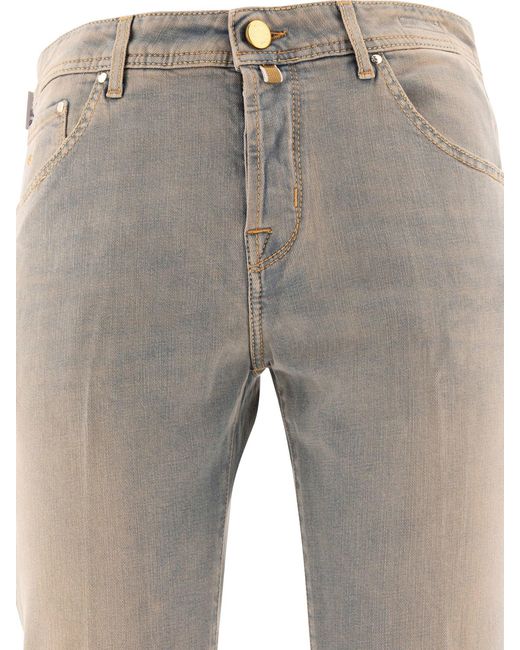 Jacob Cohen Gray "Scott Cropped" Jeans for men