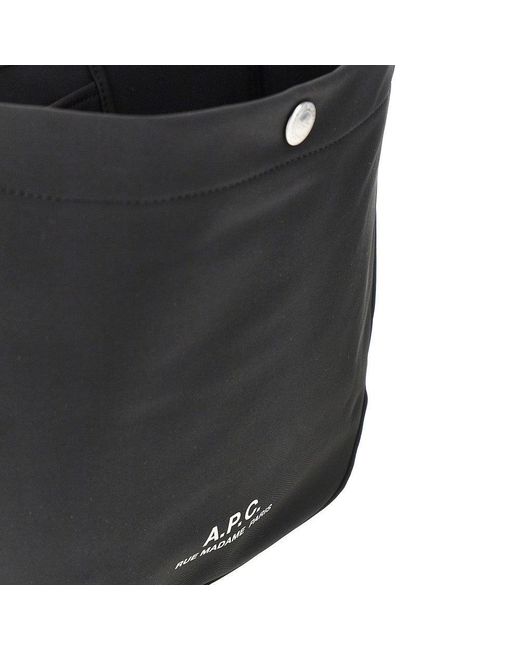 A.P.C. Black Journal Water-Repellent Canvas Bag