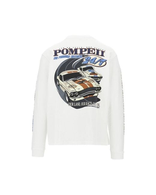 Pompeii3 White 'What's The Rush' Relaxed Fit T-Shirt for men