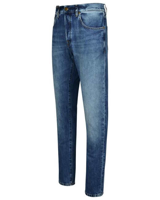Pt05 Blue Light Cotton Blend Jeans for men