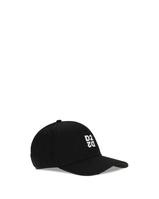 DSquared² Black Logo Baseball Cap for men