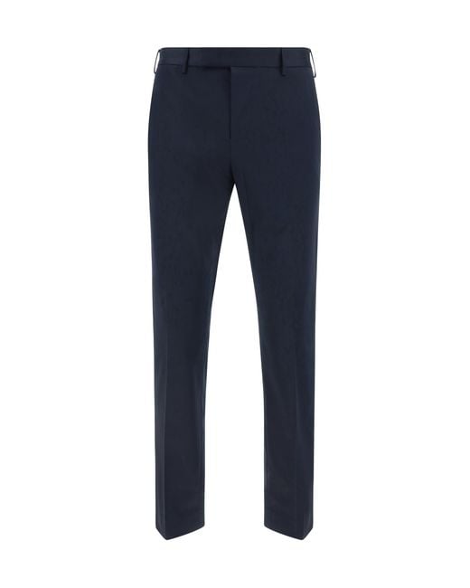 PT Torino Blue Cotton Trousers for men