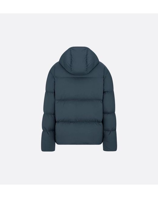 Dior Blue "Cd Icon" Quilted Hooded Down Jacket