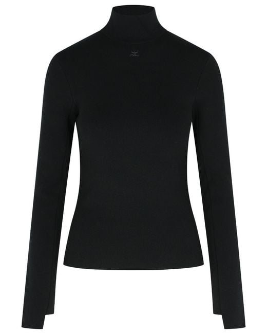 Courreges Black Turtleneck Sweater