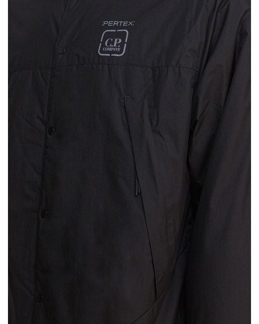 C P Company Black "Metropolis Series" Overshirt Jacket for men