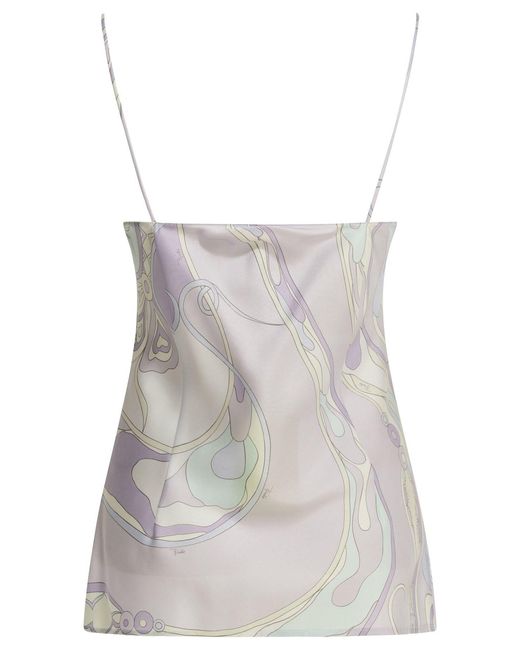 Emilio Pucci White "Orchidee" Casual Top