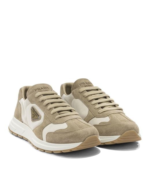 Prada White "Prax" Sneakers for men