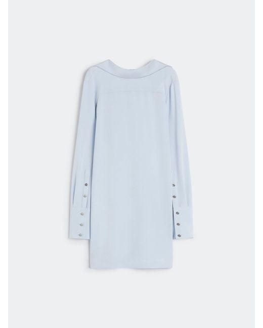 Max Mara Blue "Legume" Silk Dress
