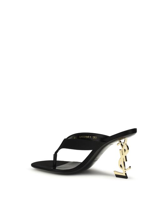 Saint Laurent White Opyum Crepe Satin Sandals