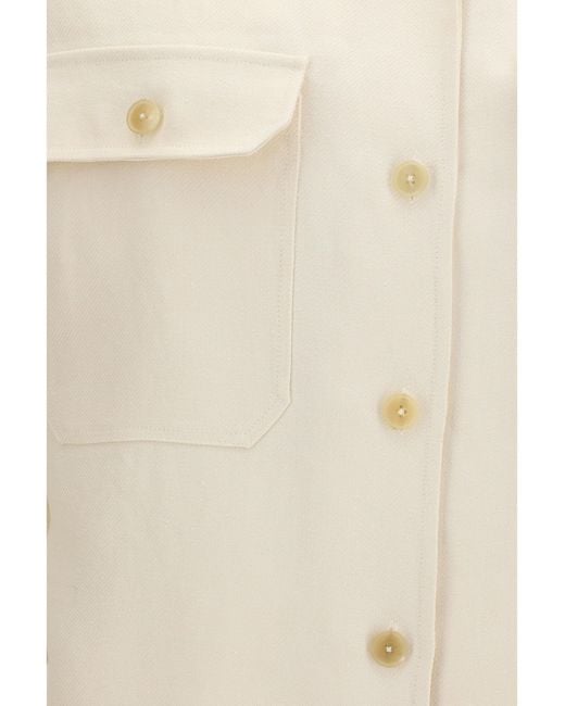 Umit Benan White Overshirt Luisa Linen for men