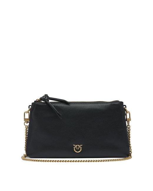 Pinko Black 'Double' Mini Crossbody Bag