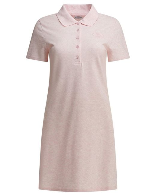 Burberry Short Polo Dress Dresses Pink