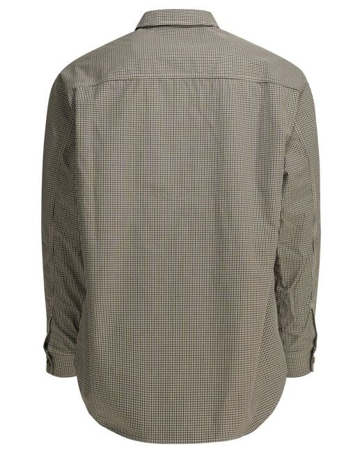 Comme des Garçons Gray Checkered Overshirt Jacket