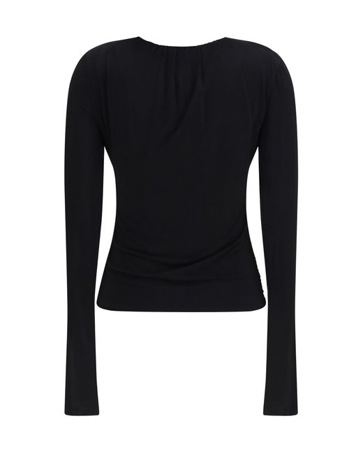 Max Mara Black Beato Long-Sleeved Top